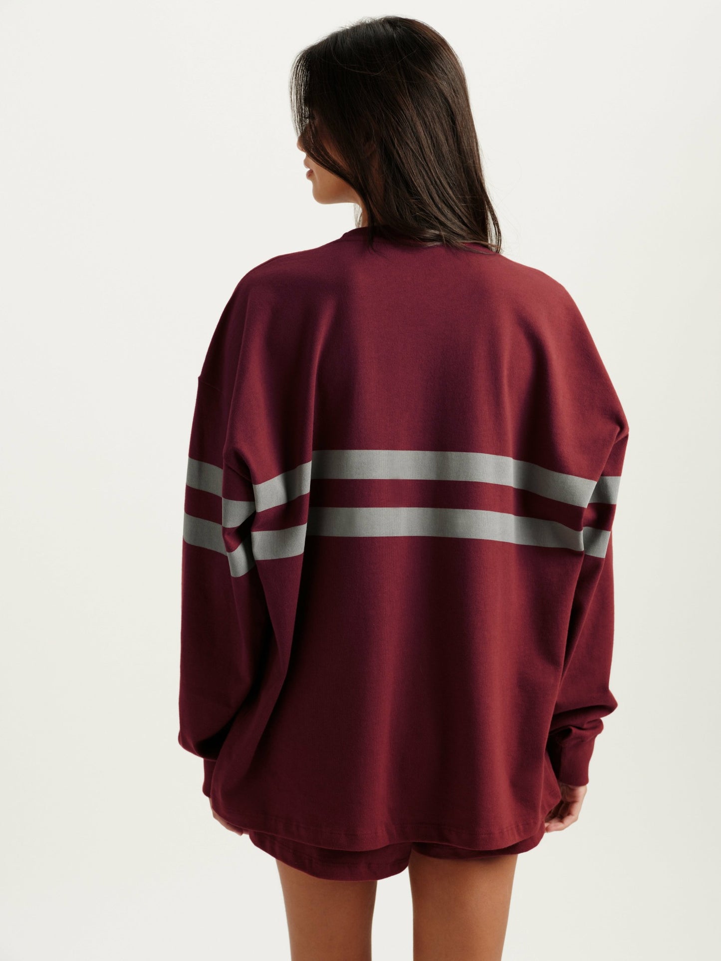 HEAVY COTTON EASY STRIPE LONG SLEEVE - SEPIA SET ACTIVE
