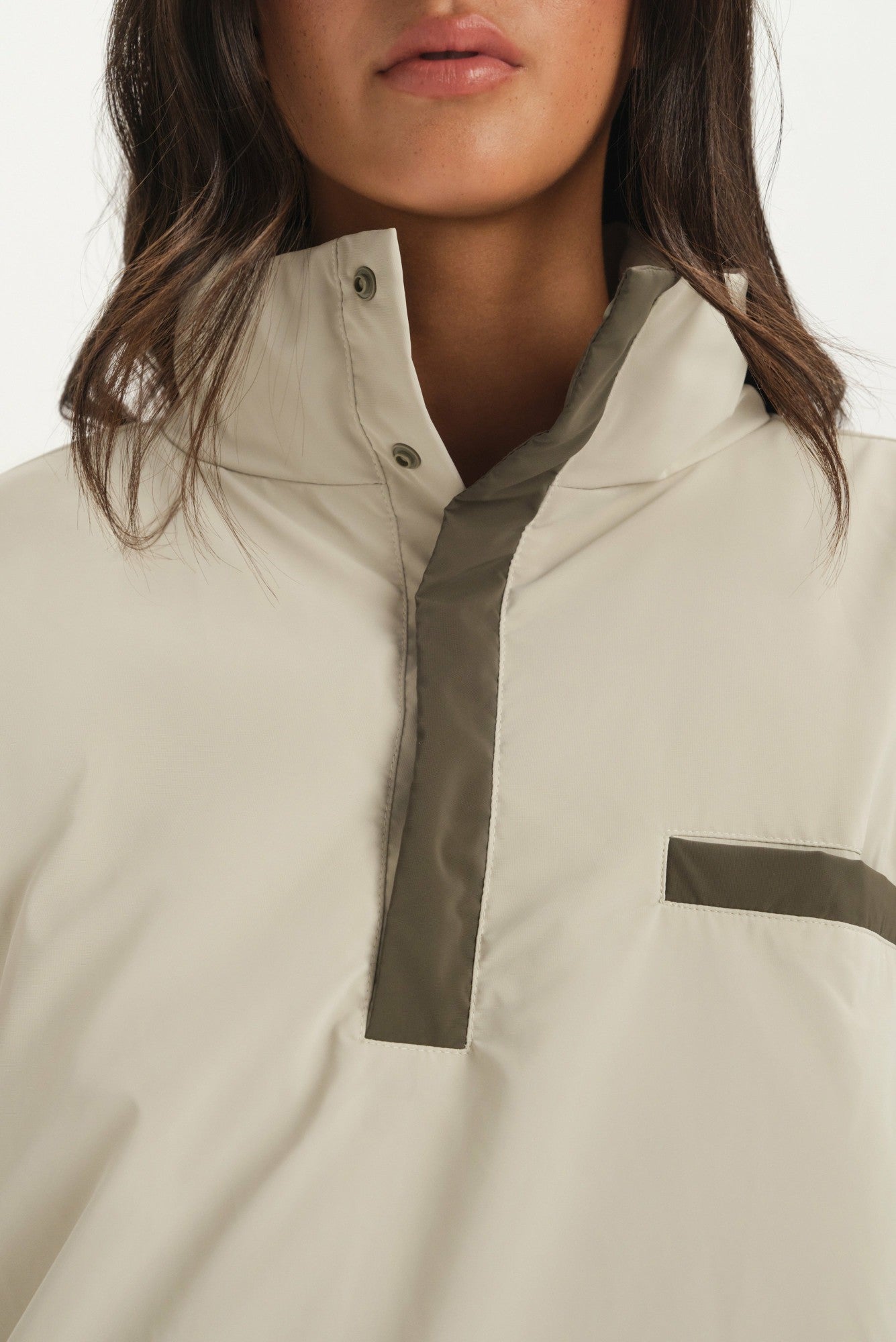 NYLON PUFF QUARTER SNAP JACKET - SPARROW SET ACTIVE
