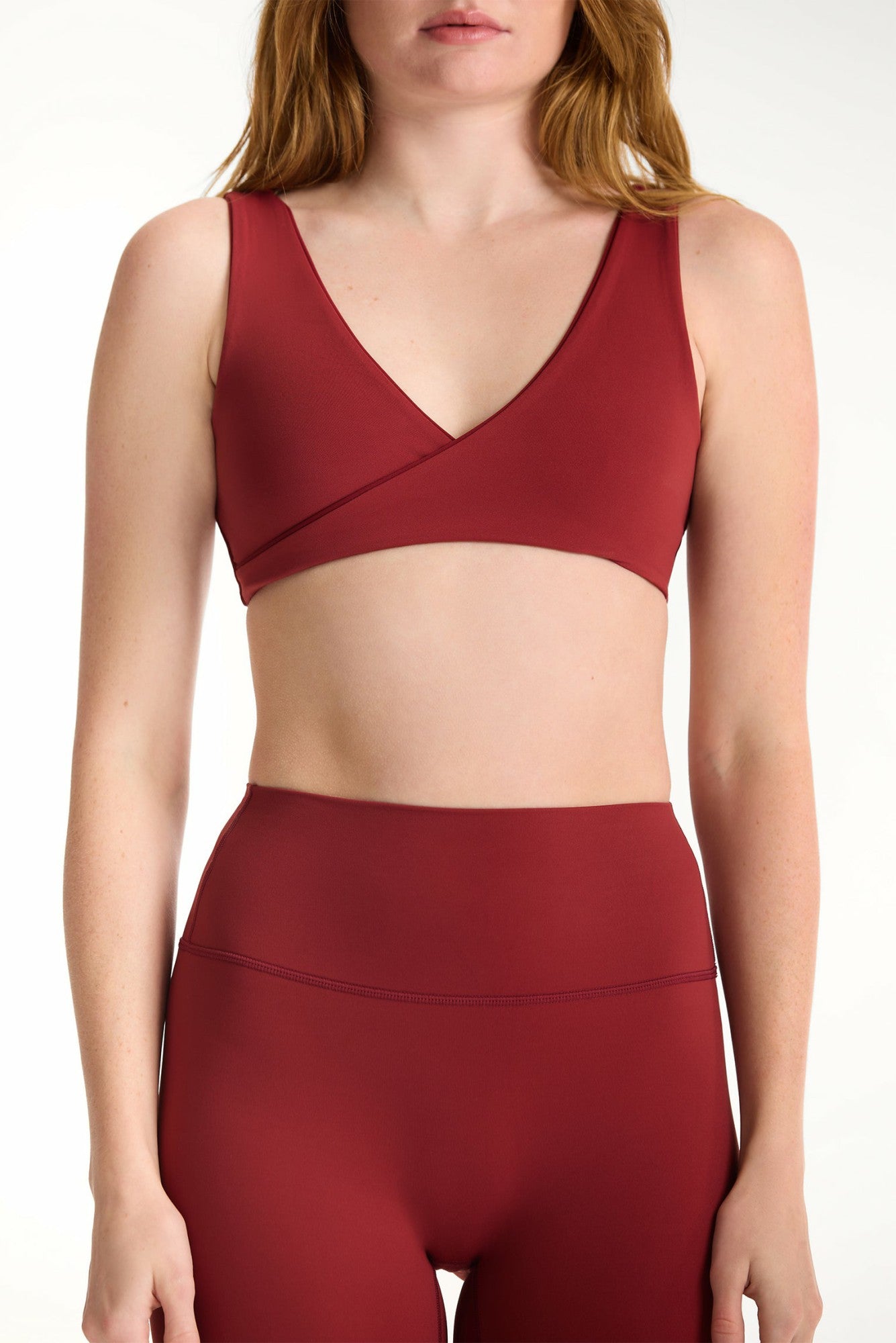 BREATHE 1.0 CONTRAST WRAP BRA - SNAPPER SET ACTIVE
