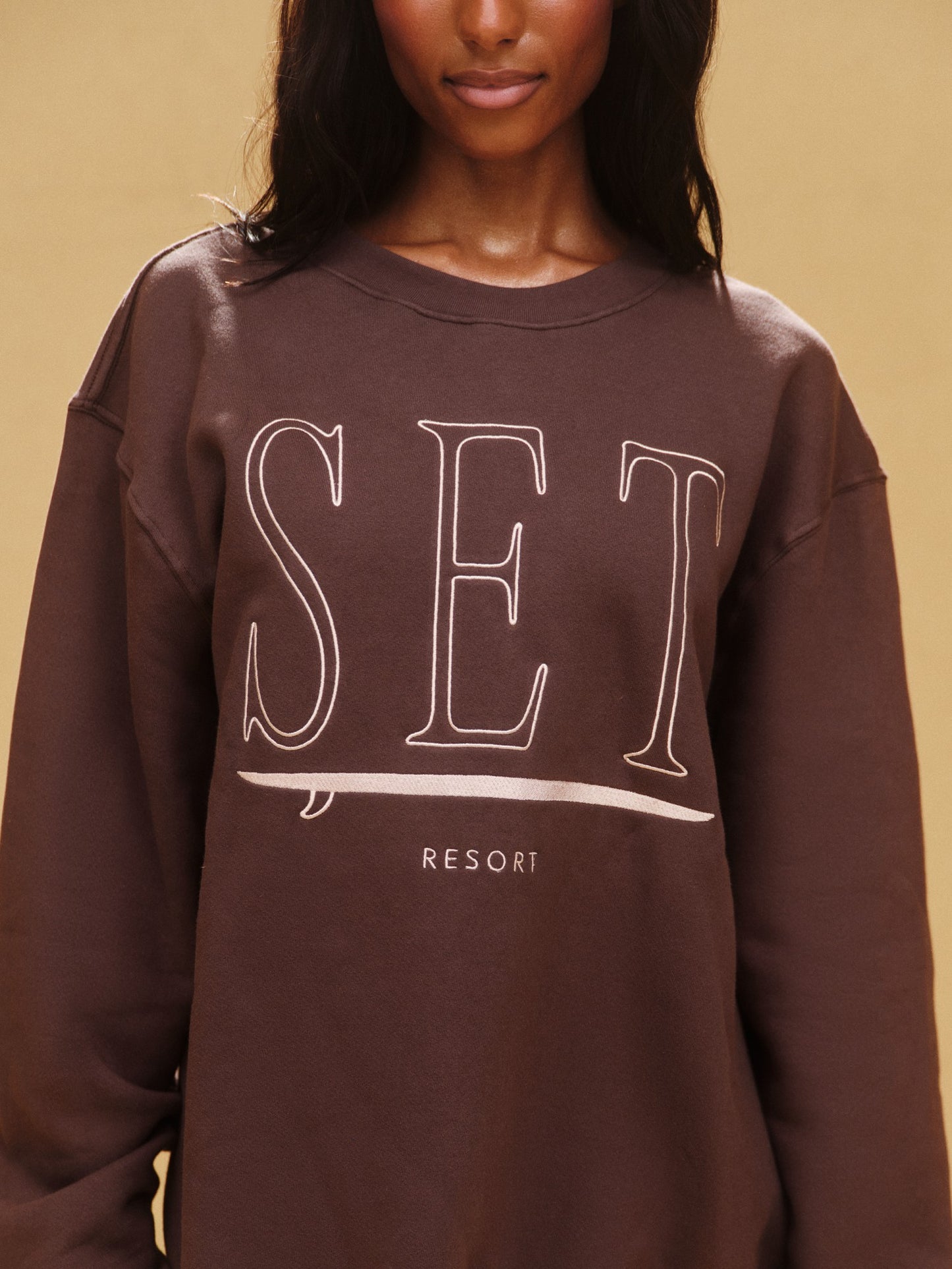 MIDWEIGHT SWEATS STAPLE SET RESORT CREWNECK - SHORELINE SET ACTIVE
