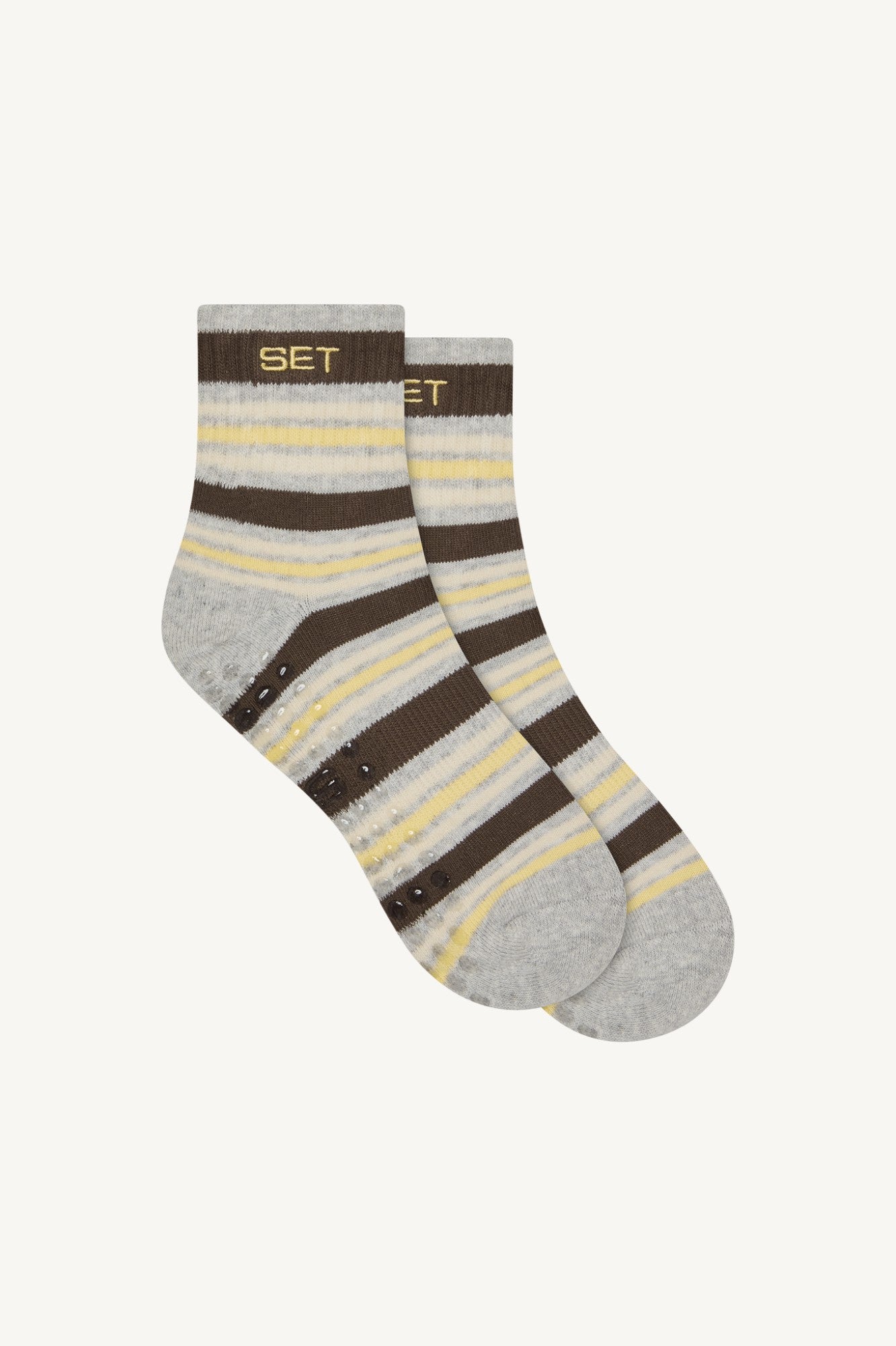 SET STRIPE SHORTY GRIP SOCKS - GRAIN SET ACTIVE