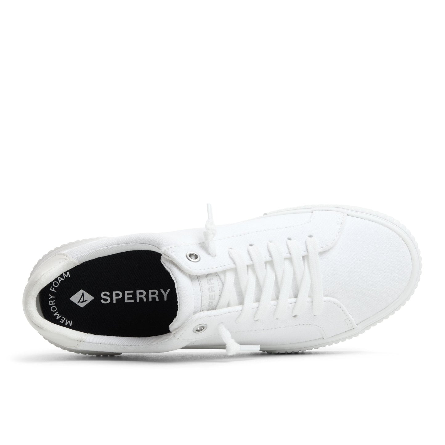 Sperry Bermuda Lace to Toe Platform Sneakers White