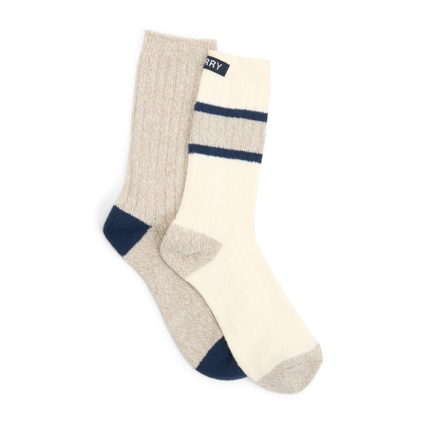 Sperry Ladies 2-pack Yarn Boot Socks Beige