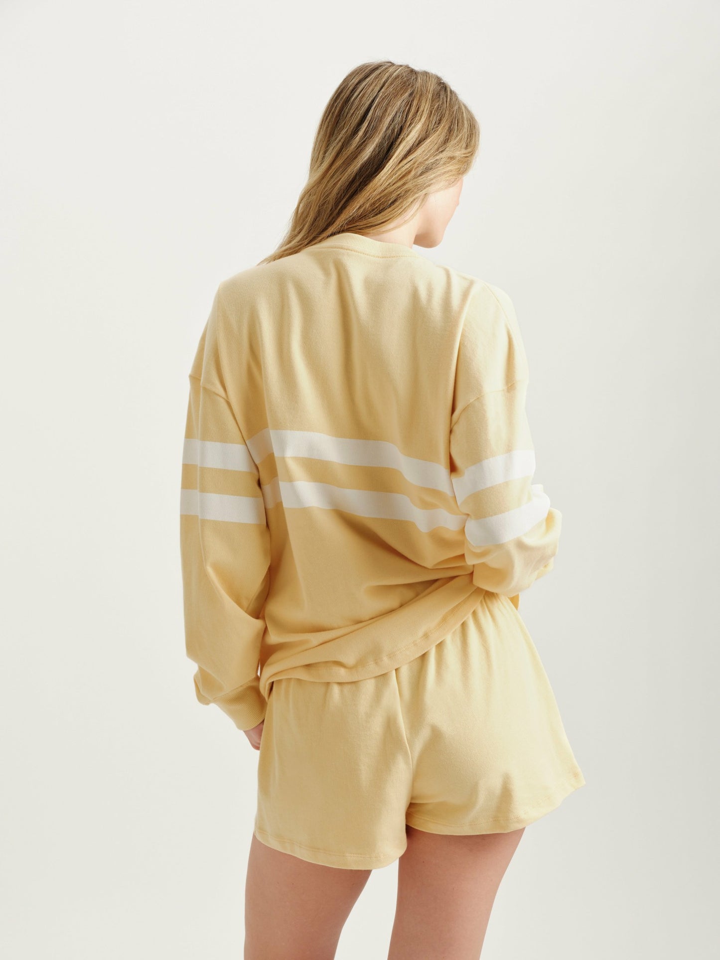 HEAVY COTTON EASY STRIPE LONG SLEEVE - BUTTER SET ACTIVE