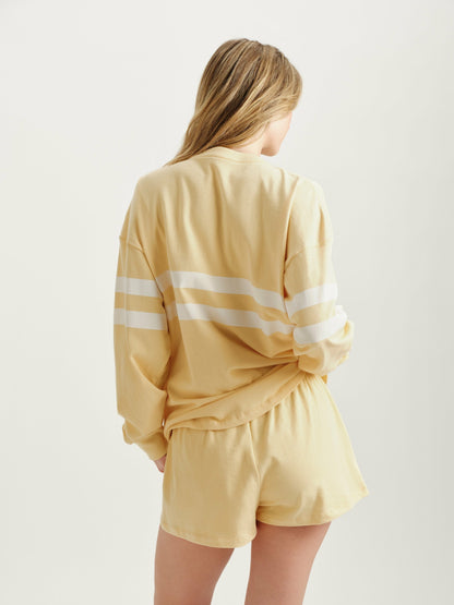 HEAVY COTTON EASY STRIPE LONG SLEEVE - BUTTER SET ACTIVE