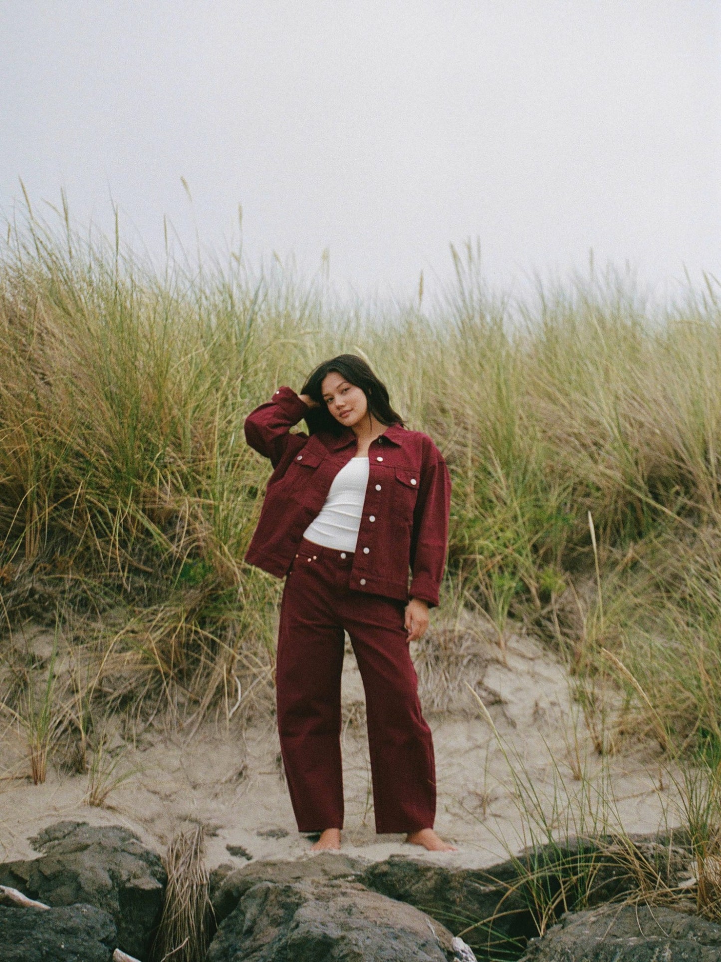 SET X PARKE HORSESHOE JEANS - RHUBARB SET ACTIVE