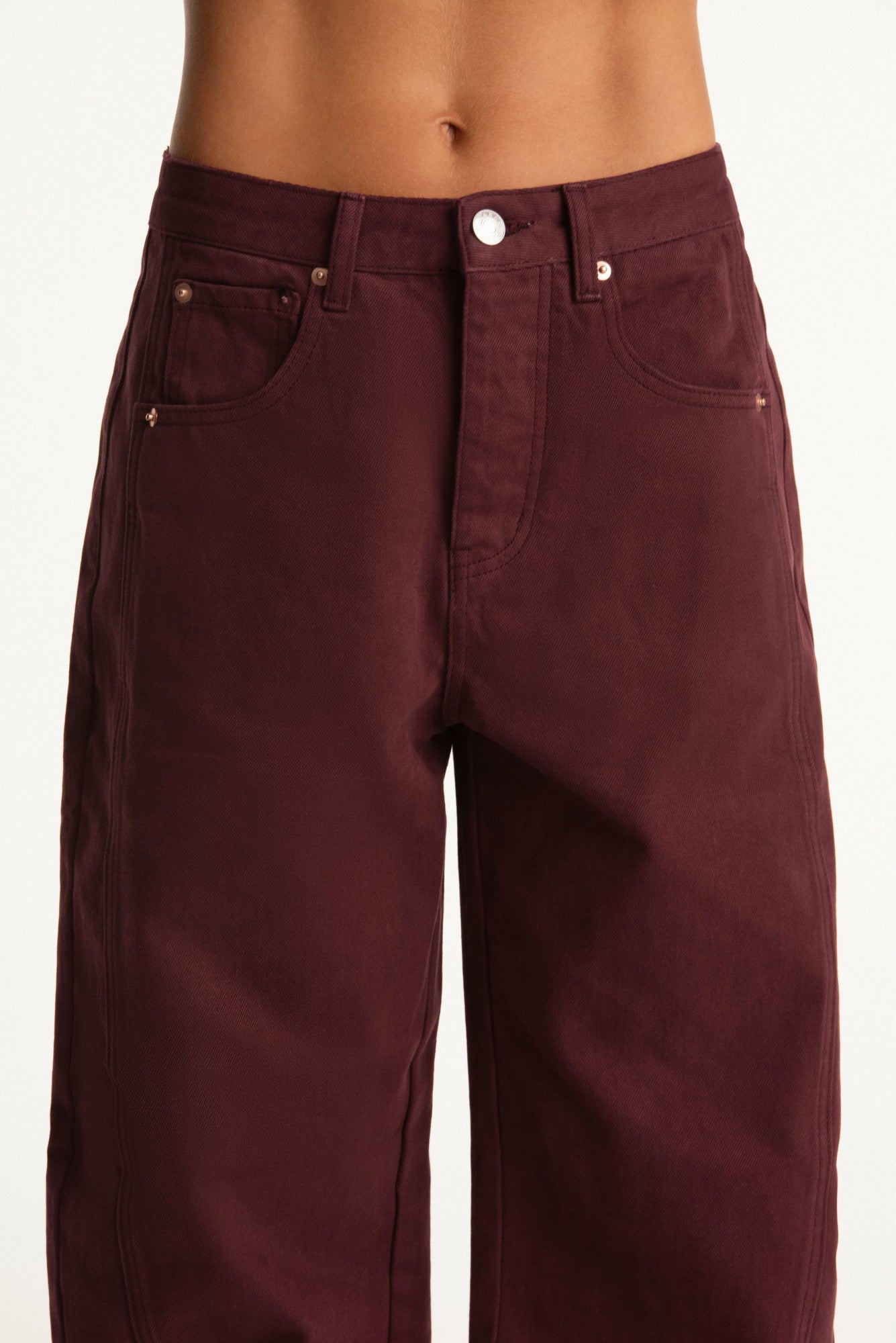 SET X PARKE HORSESHOE JEANS - RHUBARB SET ACTIVE