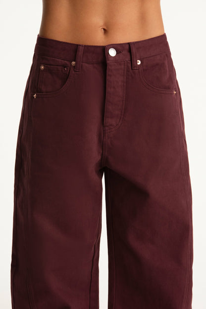 SET X PARKE HORSESHOE JEANS - RHUBARB SET ACTIVE