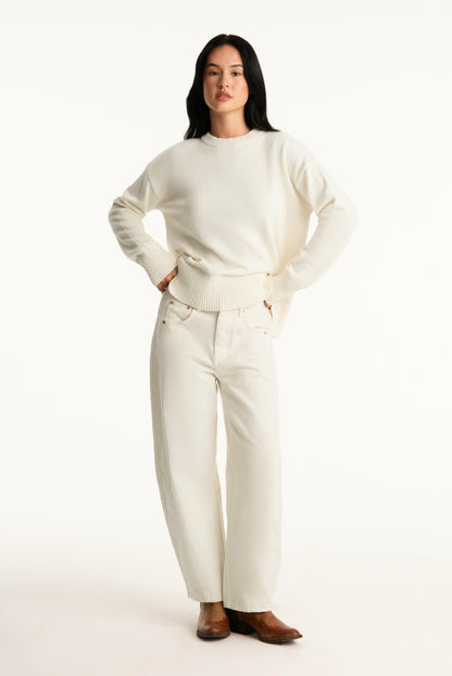 SET X PARKE HORSESHOE JEANS - CREAM SET ACTIVE