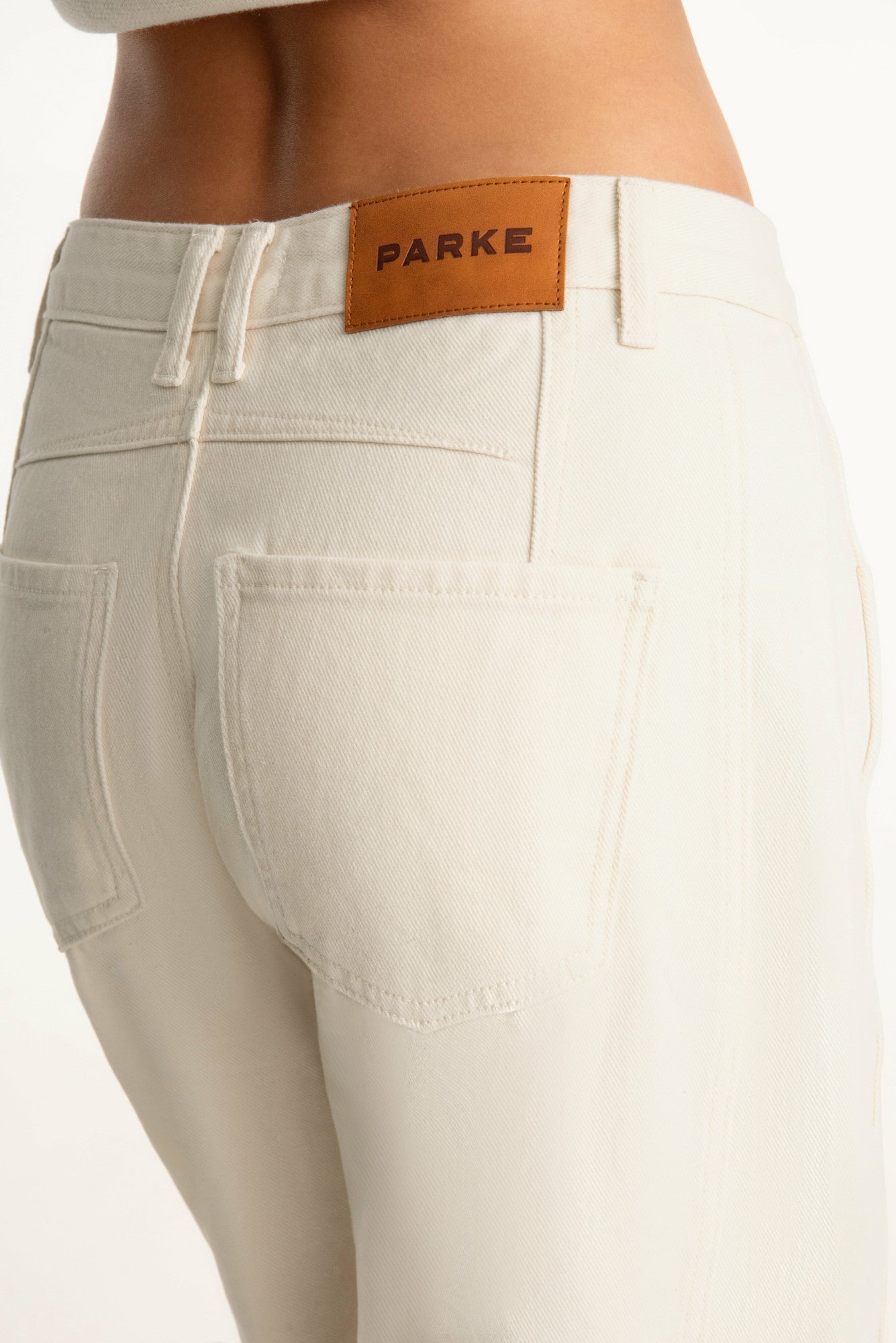 SET X PARKE HORSESHOE JEANS - CREAM SET ACTIVE