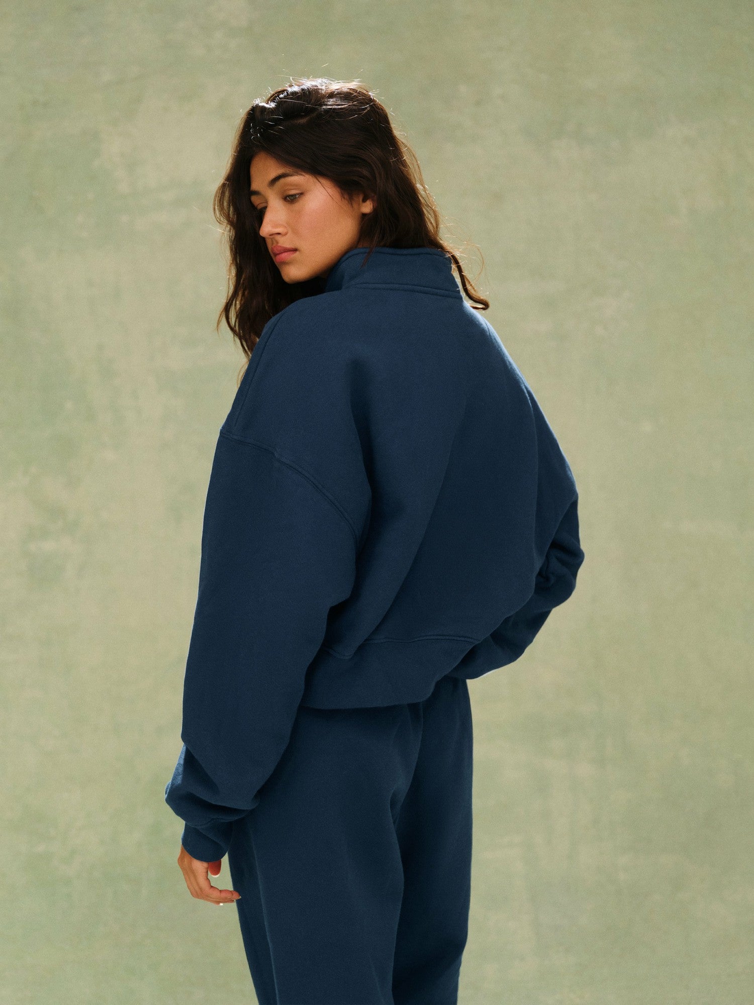 MIDWEIGHT SWEATS STAPLE SET FUNNEL ZIP - SPEARMINT SET ACTIVE