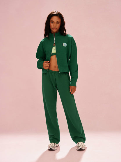 MIDWEIGHT SWEATS STAPLE SET FUNNEL ZIP - LAWN SET ACTIVE
