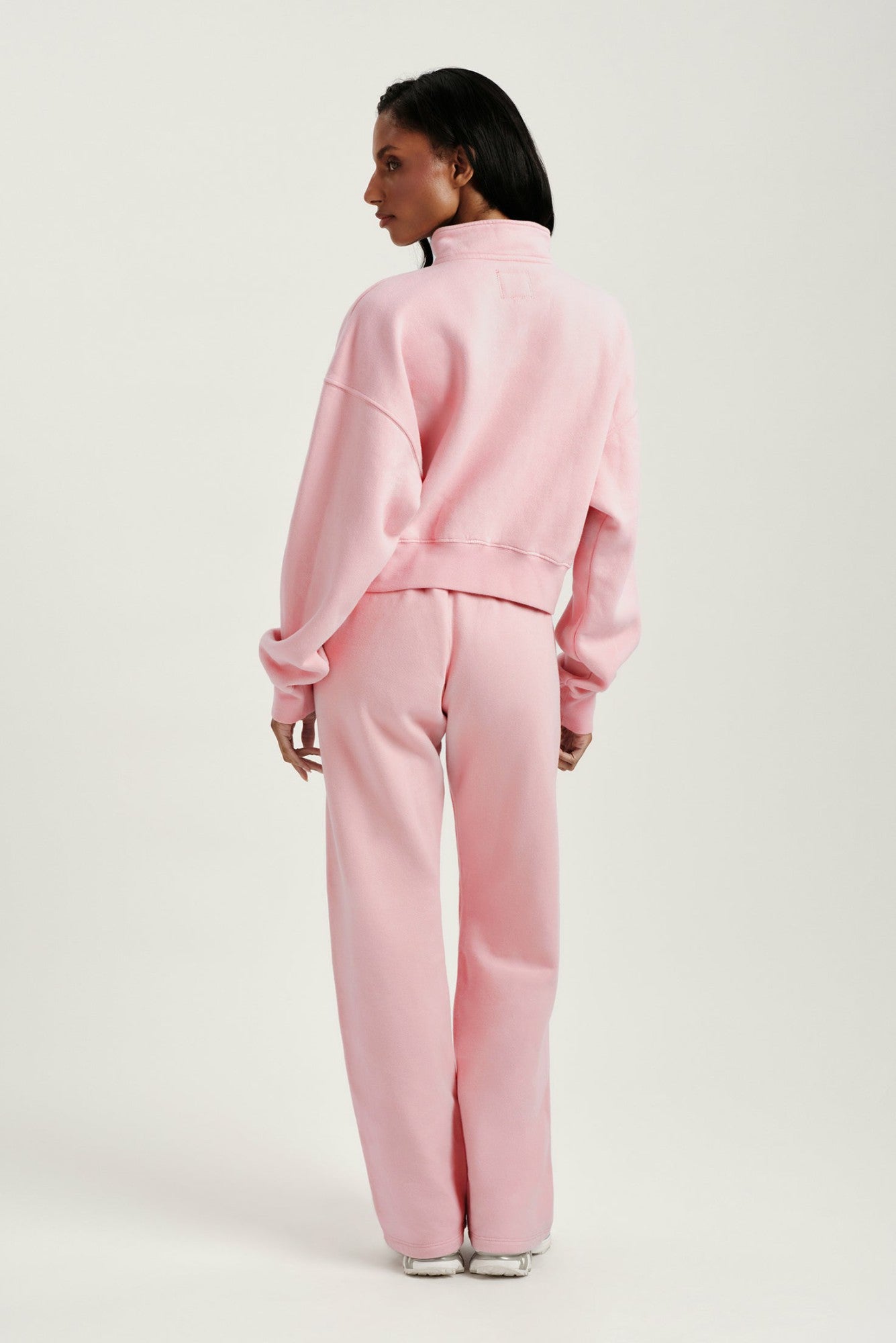 MIDWEIGHT SWEATS STAPLE SET FUNNEL ZIP - BLUSH SET ACTIVE