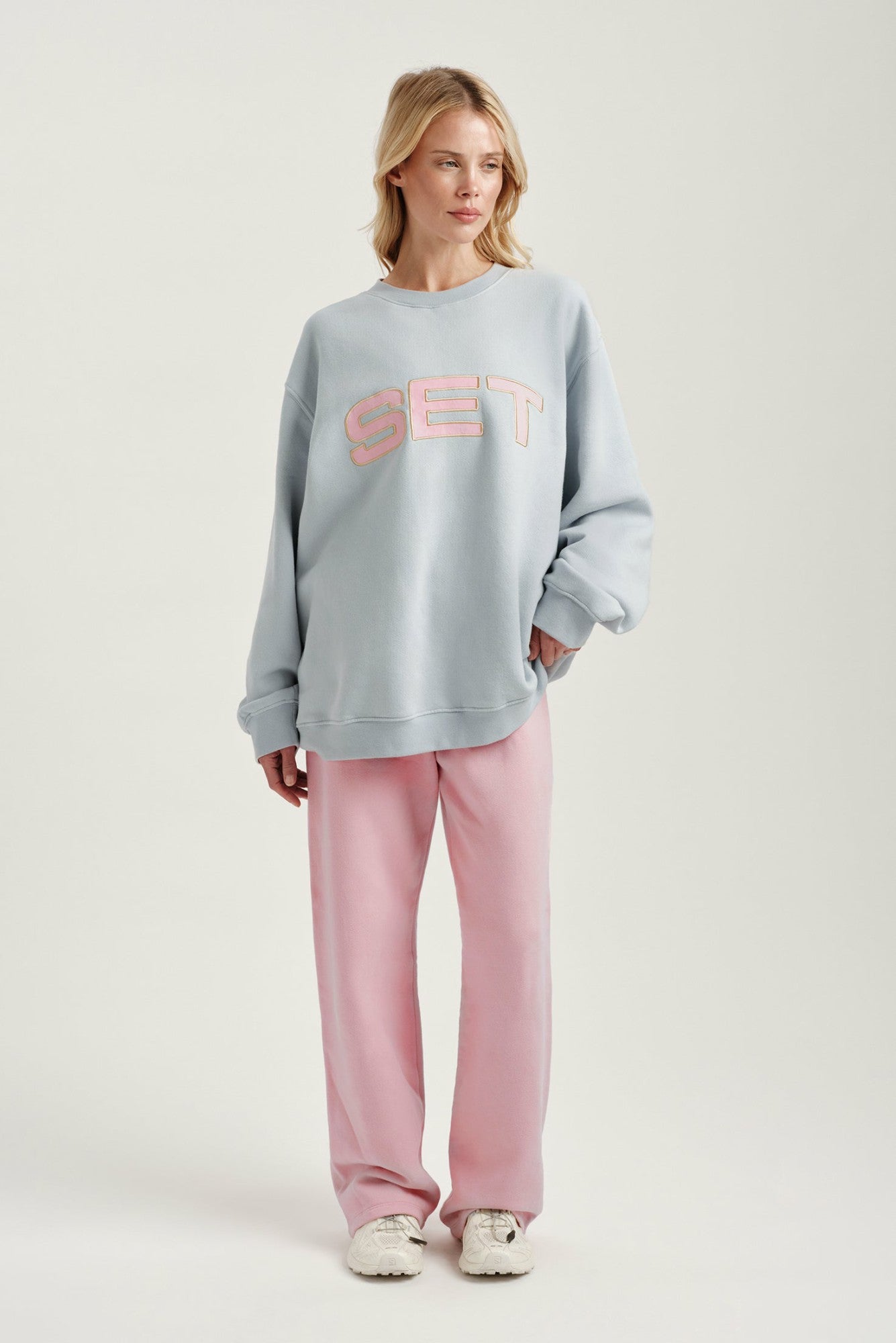 MIDWEIGHT SWEATS STAPLE STRAIGHT LEG SWEATPANTS - INVERSE BLUSH SET ACTIVE