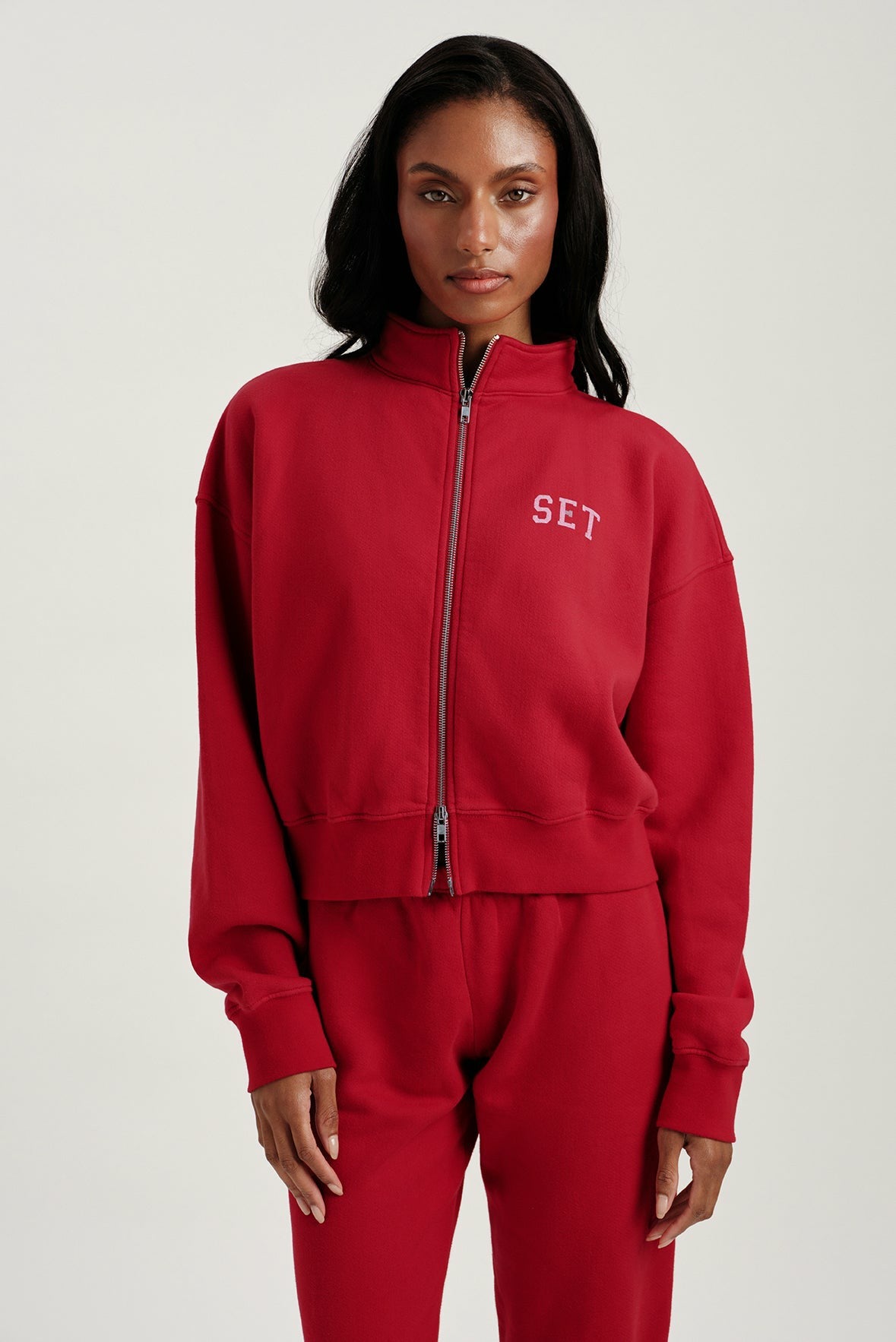 MIDWEIGHT SWEATS STAPLE SET FUNNEL ZIP - SONNET SET ACTIVE
