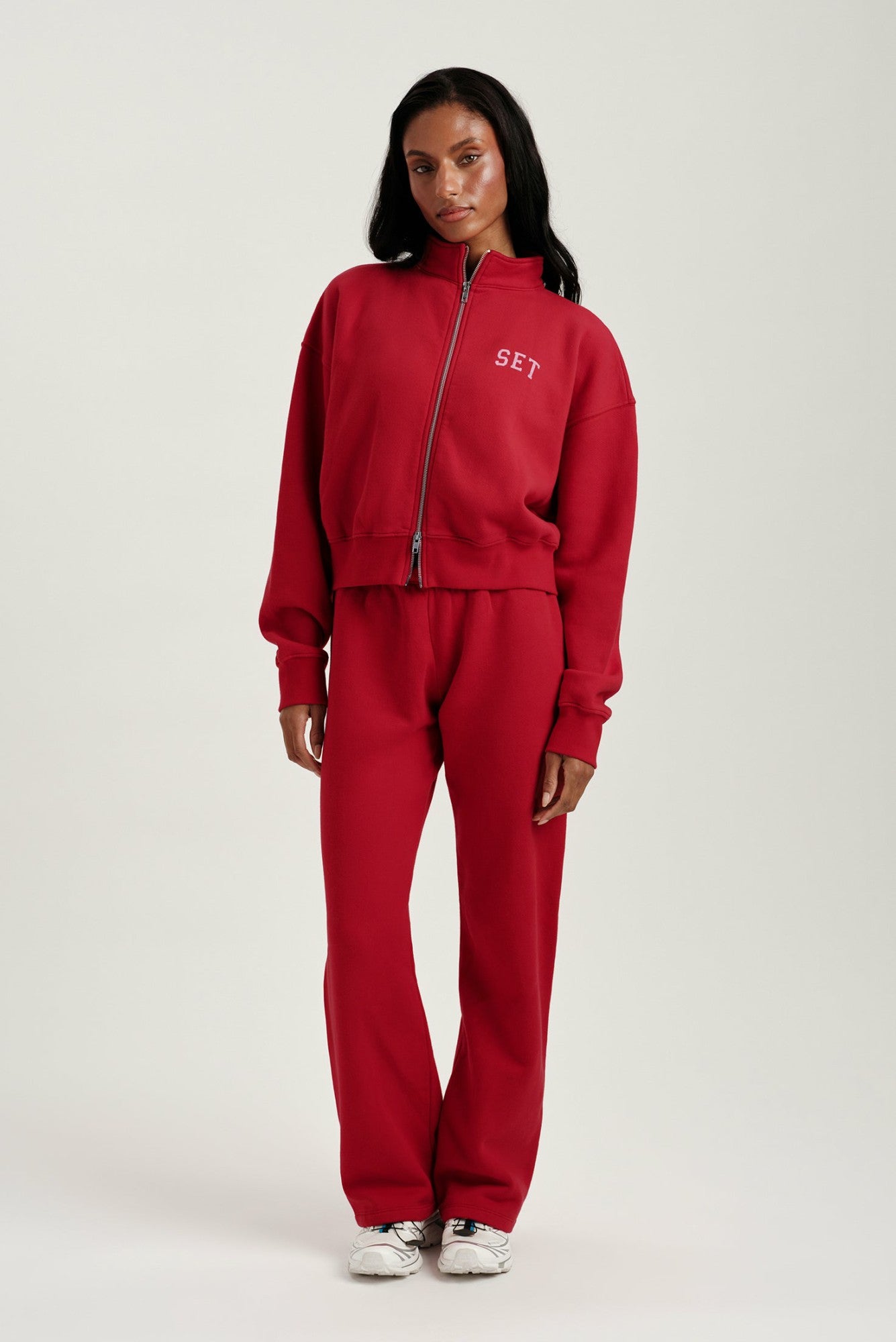 MIDWEIGHT SWEATS STAPLE SET FUNNEL ZIP - SONNET SET ACTIVE