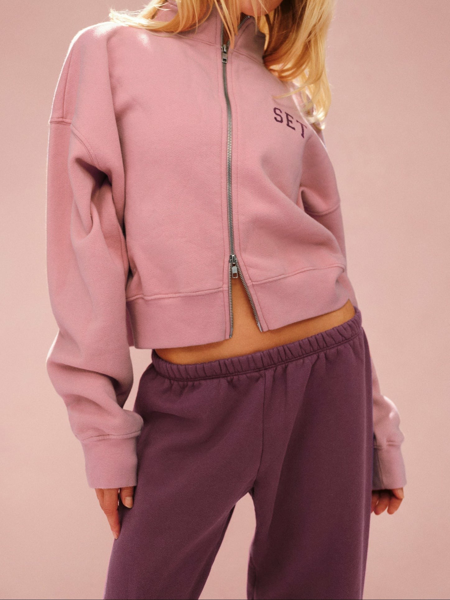 MIDWEIGHT SWEATS STAPLE STRAIGHT LEG SWEATPANTS - ROSEBUD SET ACTIVE
