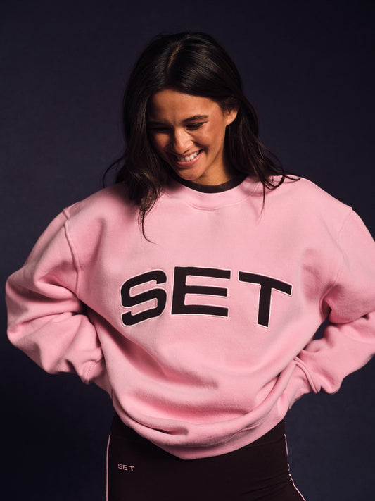 MIDWEIGHT SWEATS STAPLE SET LAYERED CREWNECK - SWIRL SET ACTIVE