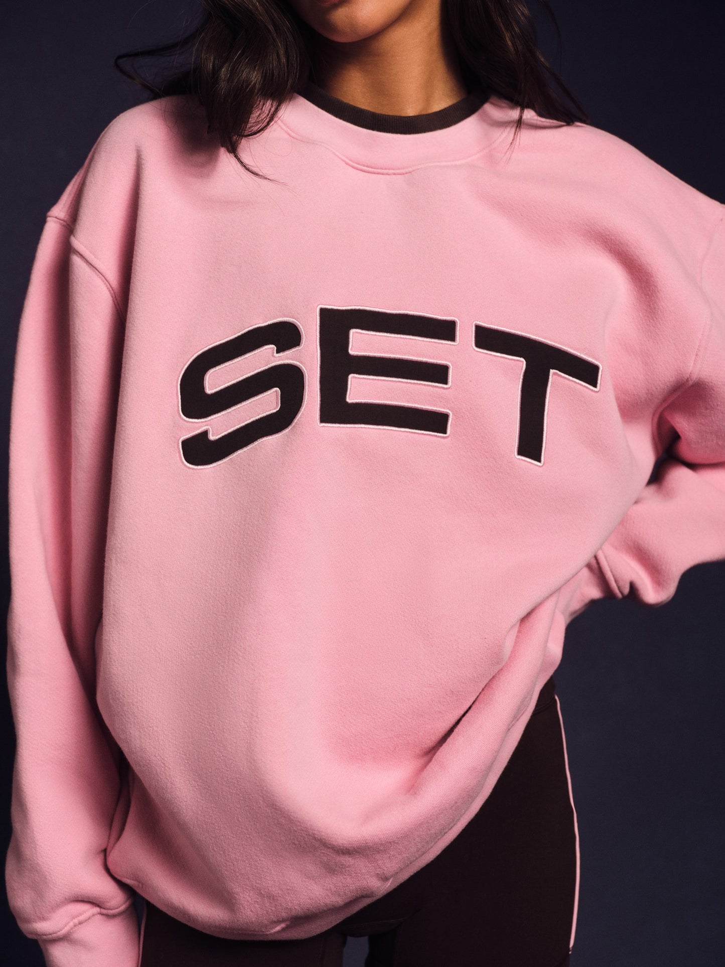 MIDWEIGHT SWEATS STAPLE SET LAYERED CREWNECK - SWIRL SET ACTIVE