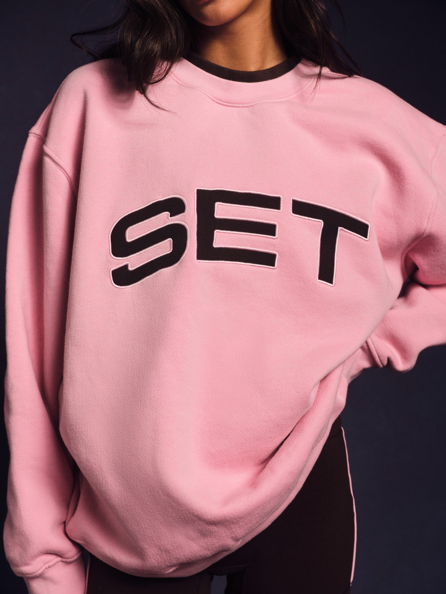 MIDWEIGHT SWEATS STAPLE SET LAYERED CREWNECK - SWIRL SET ACTIVE