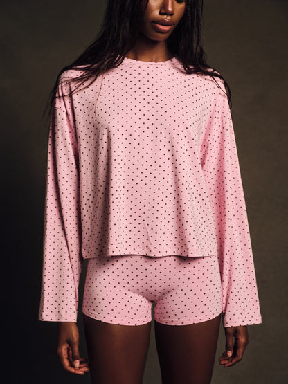 SLEEP JERSEY COMFORT POLKA DOT SLEEP SHORTS - SWIRL SET ACTIVE