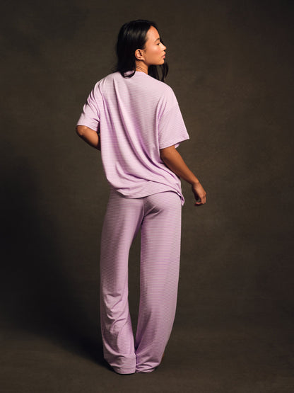 SLEEP JERSEY COMFORT STRIPE SLEEP PANTS - BUTTERCREAM SET ACTIVE