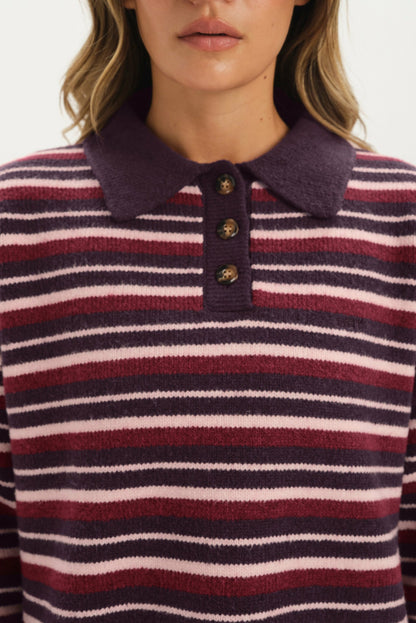 STUDIO KNIT STUDIO KNIT ALEX POLO - POPPY SET ACTIVE