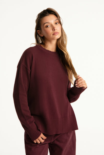 SET X PARKE COTTON CREWNECK - RHUBARB SET ACTIVE