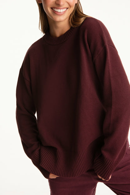SET X PARKE COTTON CREWNECK - RHUBARB SET ACTIVE