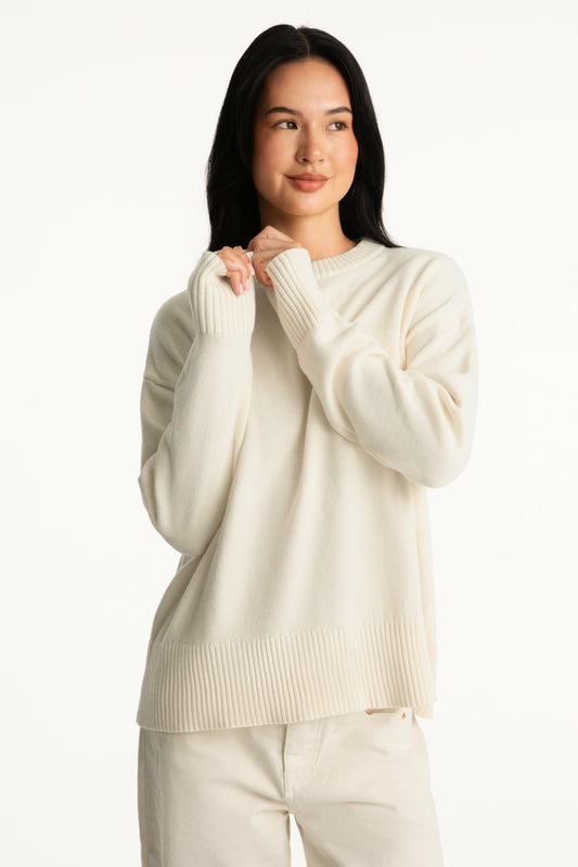 SET X PARKE COTTON CREWNECK - CREAM SET ACTIVE