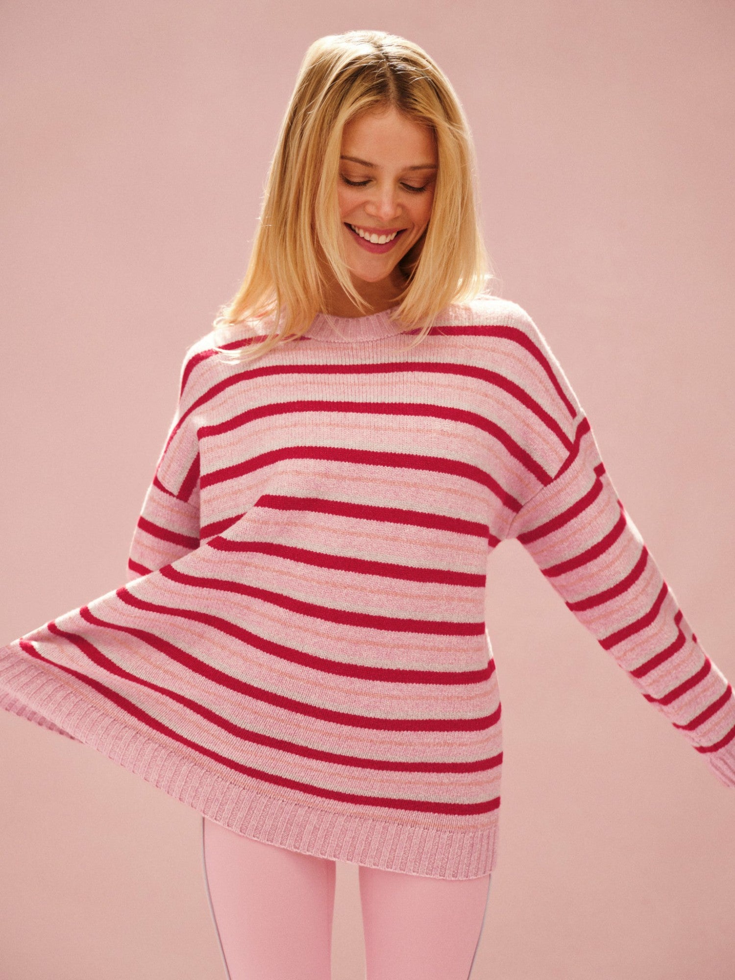 STUDIO KNIT STUDIO KNIT CREWNECK - BLUSH SET ACTIVE