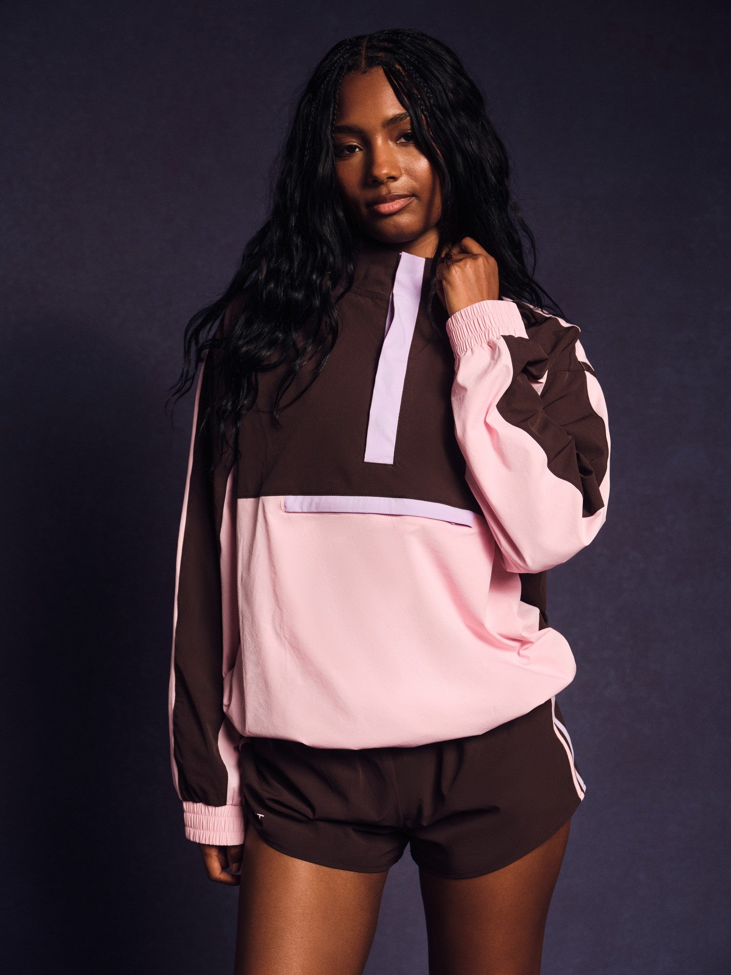 NYLON TRACK 90'S PULLOVER - SWIRL SET ACTIVE