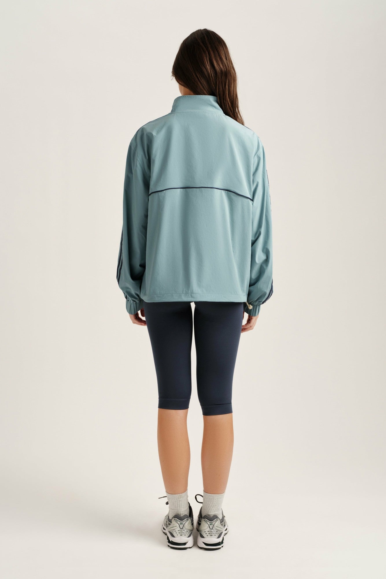 NYLON TRACK SEAM ZIP UP - WASHED SET ACTIVE