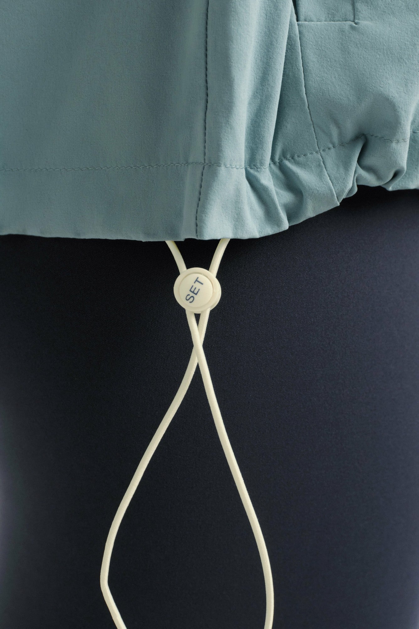 NYLON TRACK SEAM ZIP UP - WASHED SET ACTIVE