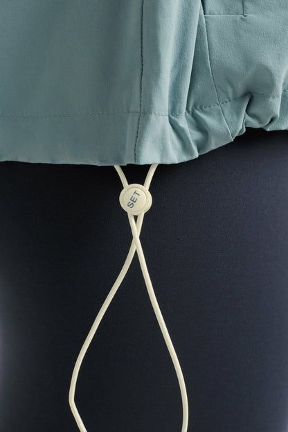 NYLON TRACK SEAM ZIP UP - WASHED SET ACTIVE