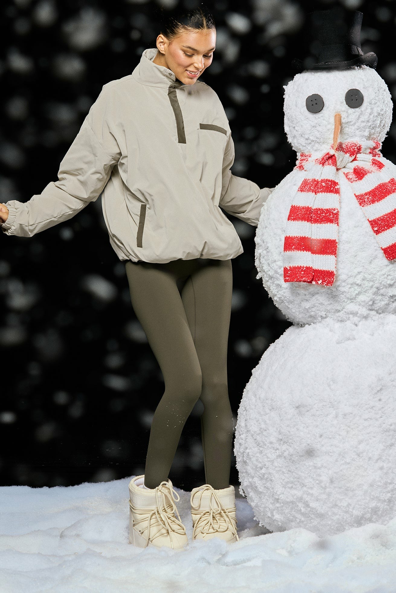 NYLON PUFF QUARTER SNAP JACKET - SPARROW SET ACTIVE