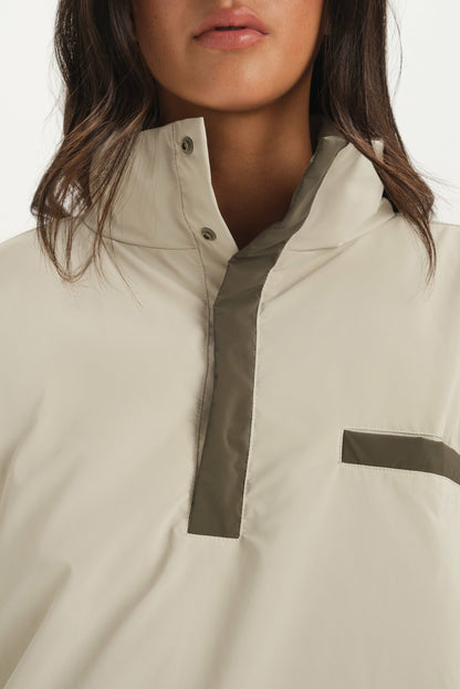 NYLON PUFF QUARTER SNAP JACKET - SPARROW SET ACTIVE