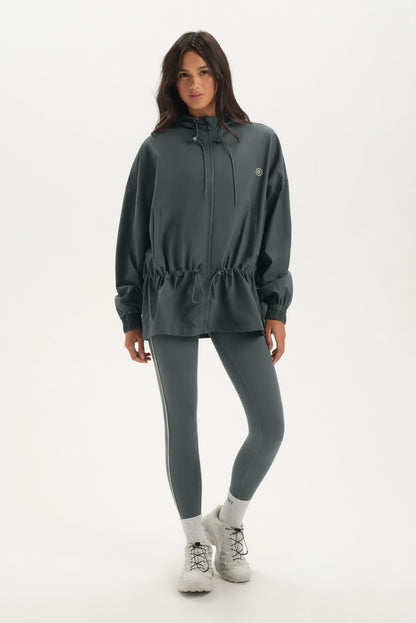 NYLON TRACK CINCHED WINDBREAKER - MAST SET ACTIVE