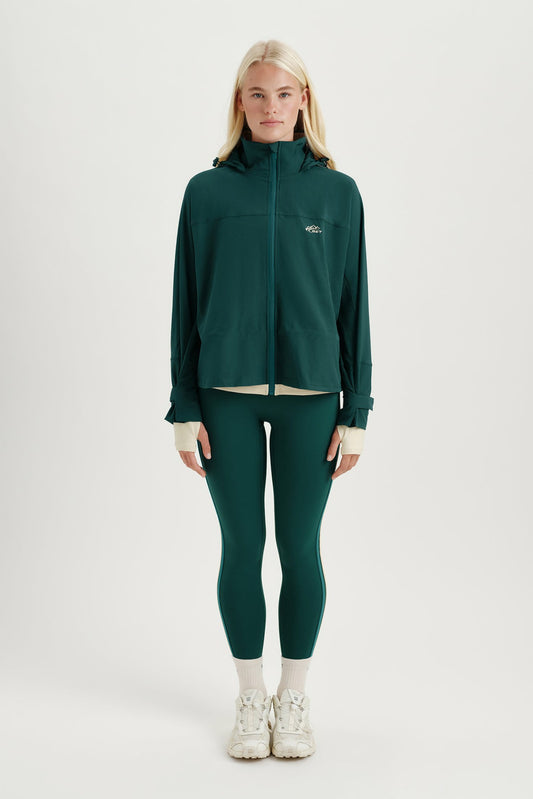 NYLON DUET CINCHED WINDBREAKER - PEAK SET ACTIVE