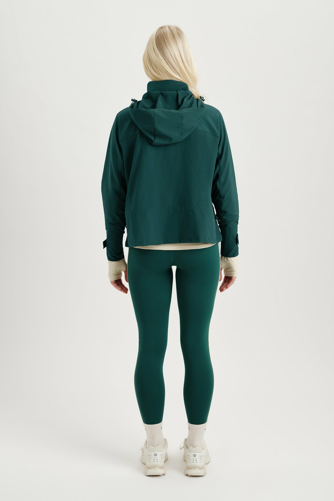 NYLON DUET CINCHED WINDBREAKER - PEAK SET ACTIVE