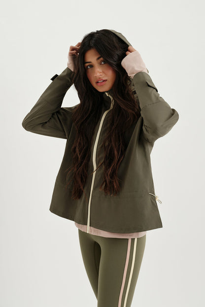 NYLON DUET CINCHED WINDBREAKER - SEDONA SET ACTIVE