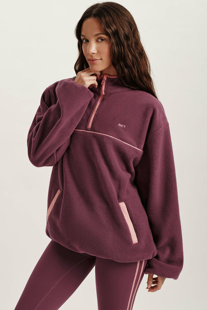 MICROFLEECE HALF ZIP - ROSEBUD SET ACTIVE