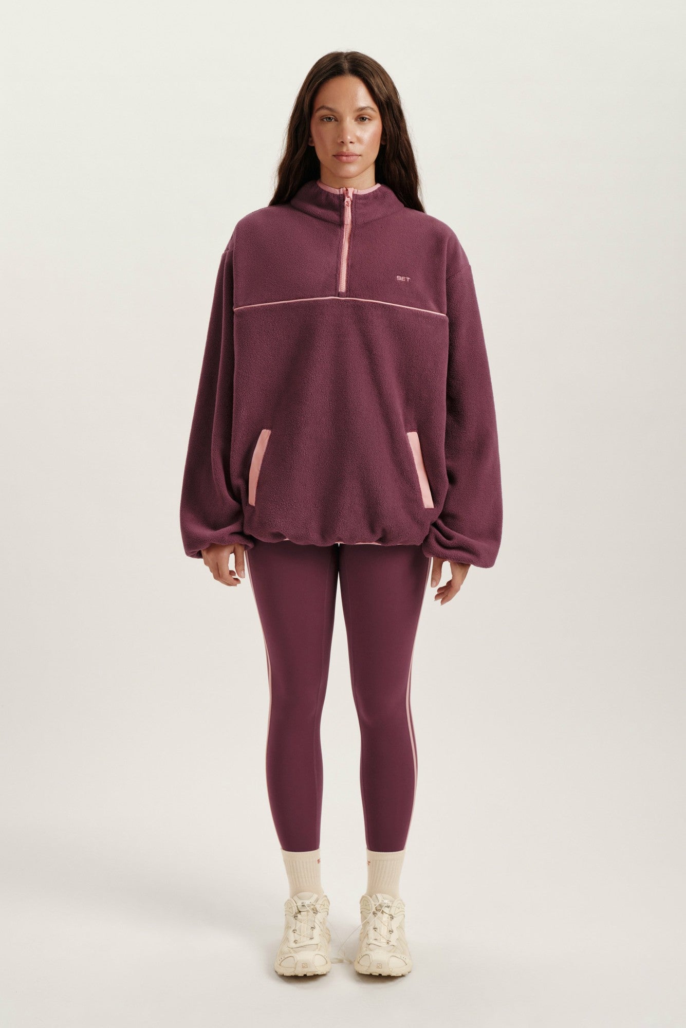 MICROFLEECE HALF ZIP - ROSEBUD SET ACTIVE