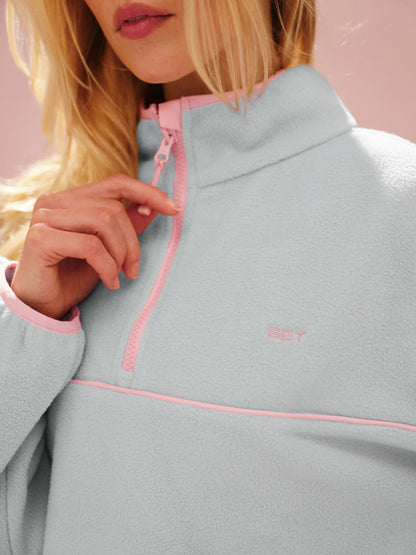 MICROFLEECE HALF ZIP - BLUSH SET ACTIVE