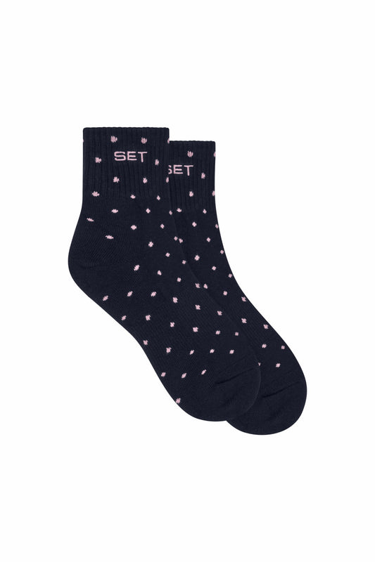 SET POLKA DOT SHORTY SOCKS - BLUE CONFETTI SET ACTIVE