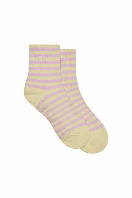 SET STRIPE SHORTY GRIP SOCKS - TAFFY SET ACTIVE