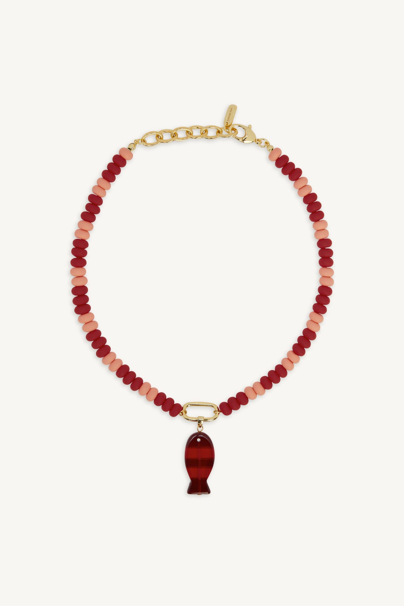 SET x LOGAN TAY FISH CHARM NECKLACE - MARASCHINO SET ACTIVE