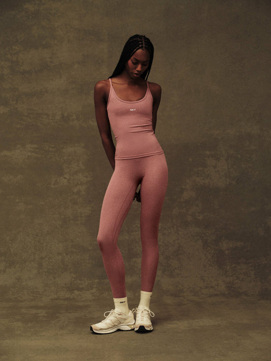 SPORTBODY® SPORTY HIGH-RISE LEGGINGS - SEPIA SET ACTIVE
