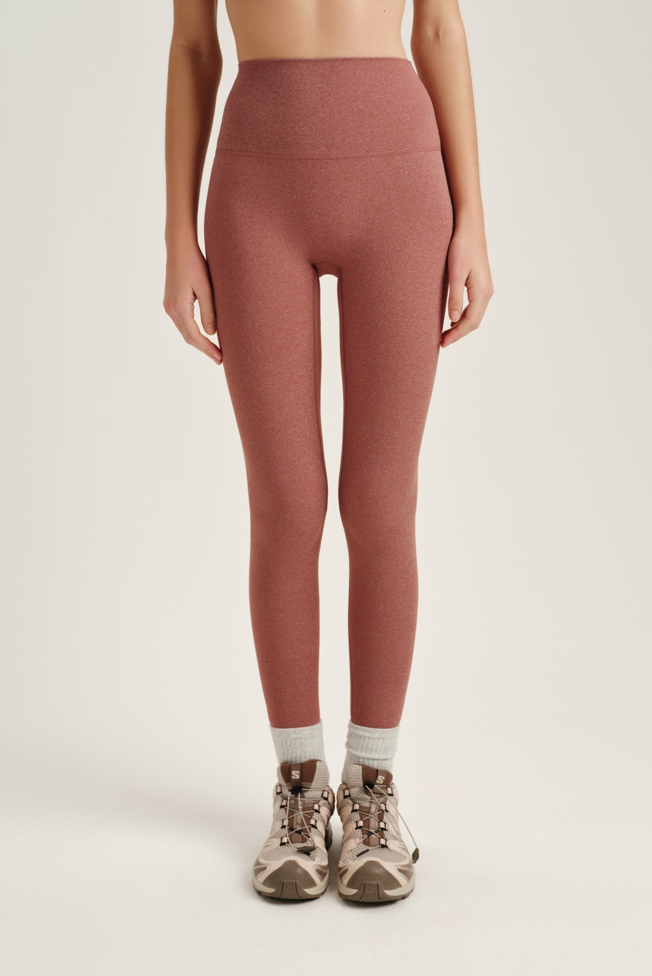 SPORTBODY® SPORTY HIGH-RISE LEGGINGS - SEPIA SET ACTIVE