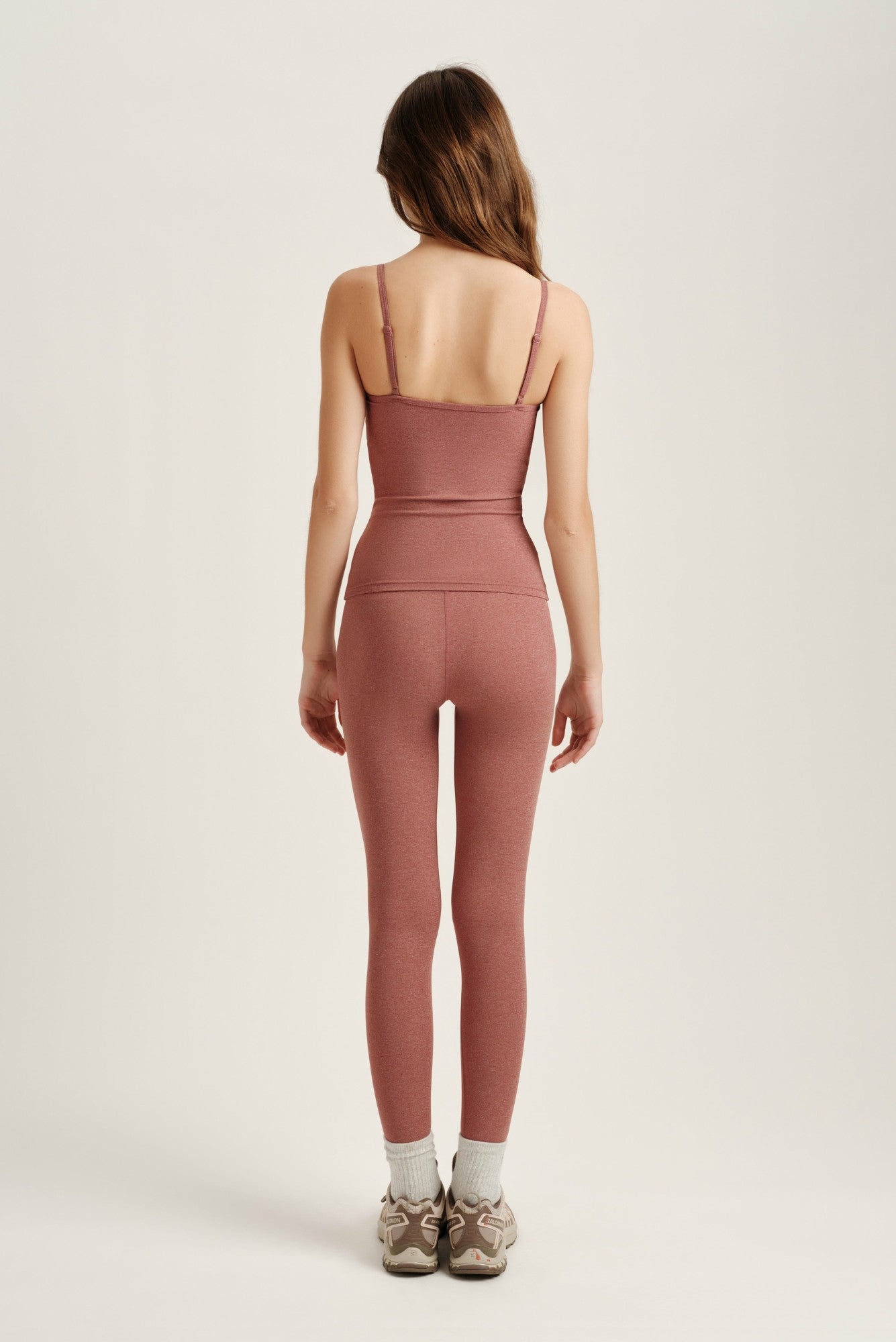 SPORTBODY® SPORTY HIGH-RISE LEGGINGS - SEPIA SET ACTIVE
